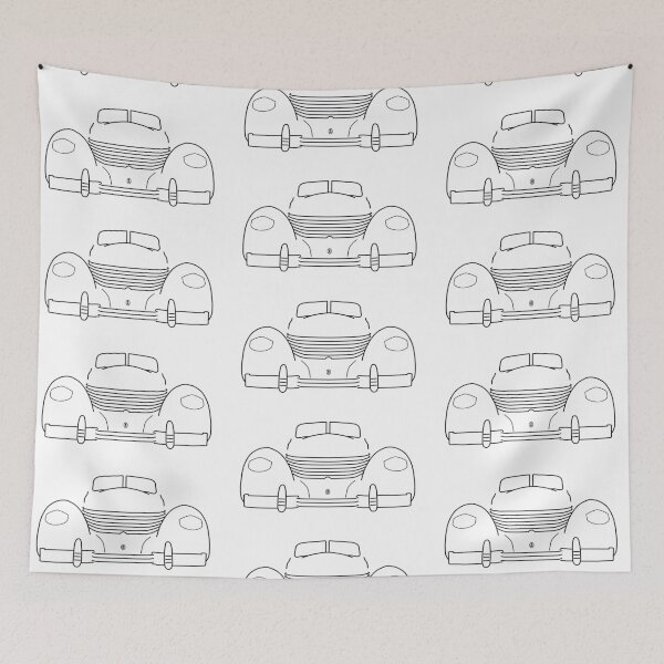 Item preview, 1936 Cord 810 classic American automobile black outline graphic designed and sold by soitwouldseem.