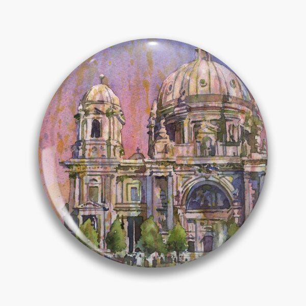 Item preview, Watercolor painting of Berlin Cathedral Germany art designed and sold by rfoxphoto.
