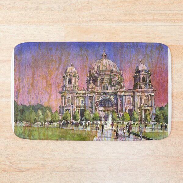 Item preview, Watercolor painting of Berlin Cathedral Germany art designed and sold by rfoxphoto.