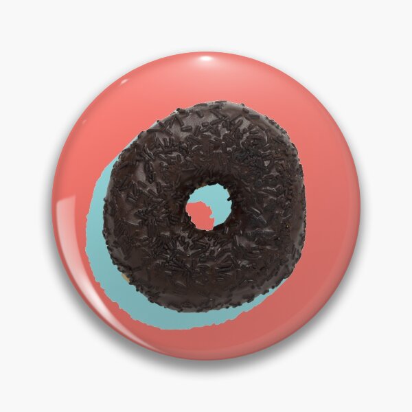 Artikelvorschau, Chocolate donuts with pale blue shadows on a coral background entworfen und verkauft von acidmit.