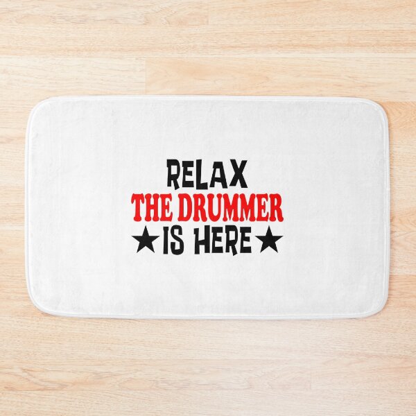 Item preview, Relax The Drummer Is Here Classic Sticker And Shirt Design designed and sold by Glike.