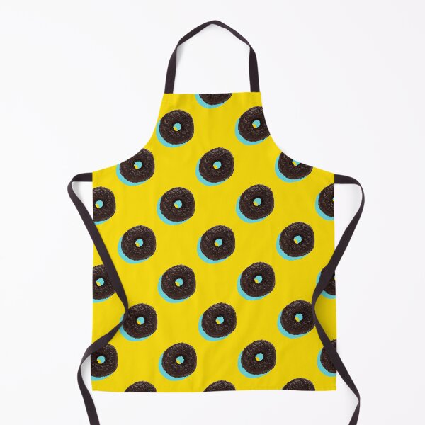 Item preview, Chocolate donuts with pale blue shadows on a yellow background designed and sold by acidmit.