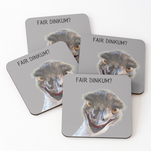 Item preview, Fair dinkum? Emu, close up. Photograph and black text. designed and sold by JellyBeenzz.