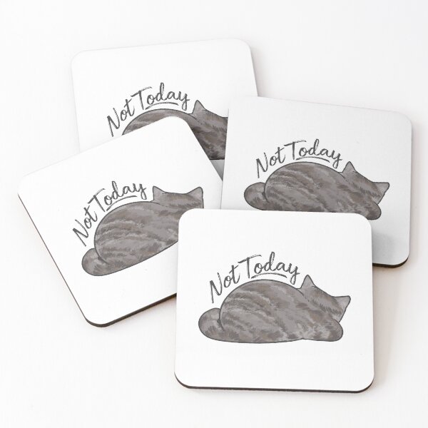 Item preview, Not Today Grey Cat designed and sold by KadyIllustrates.