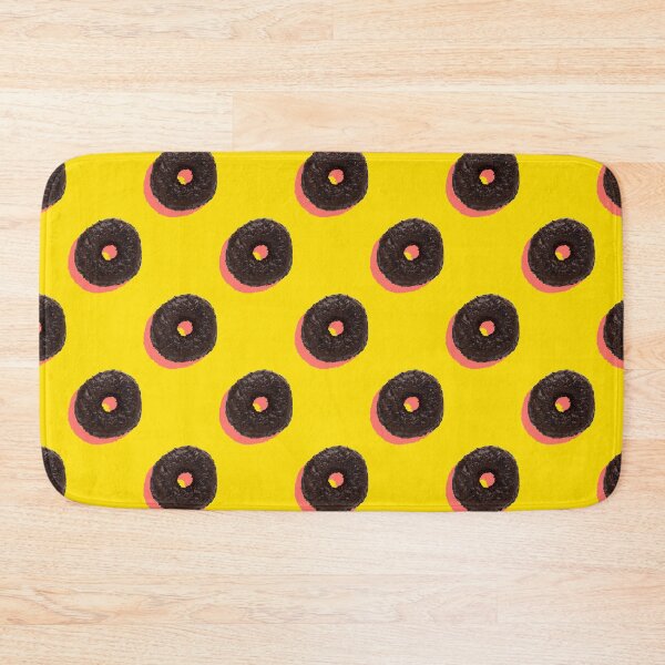 Item preview, Chocolate donuts with coral shadows on a yellow background designed and sold by acidmit.