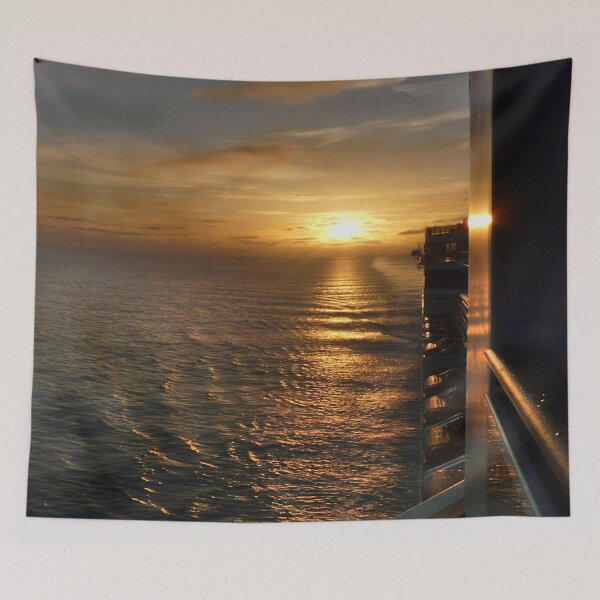 Item preview, Sunset behind the cruise ship designed and sold by frankuffmann.