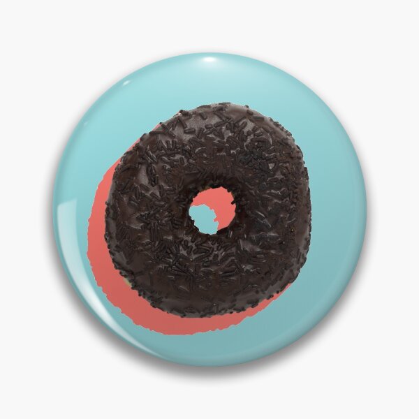 Artikelvorschau, Chocolate donuts with coral shadows on a pale blue background entworfen und verkauft von acidmit.