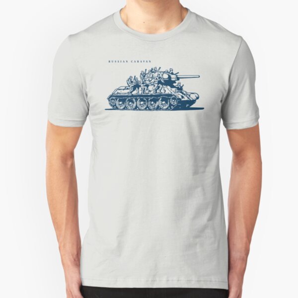 T-34 Russian Caravan Slim Fit T-Shirt