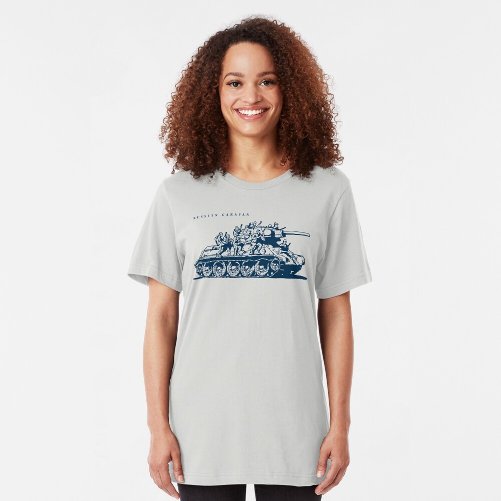 T-34 Russian Caravan Slim Fit T-Shirt
