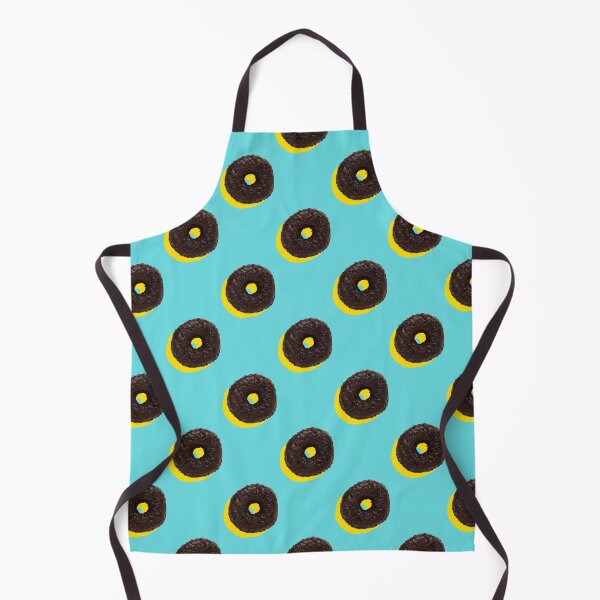 Item preview, Chocolate donuts with yellow shadows on a pale blue background designed and sold by acidmit.