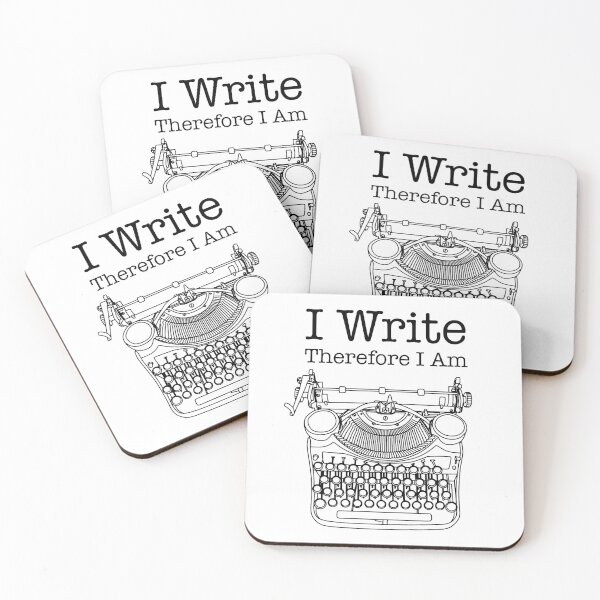 Item preview, I Write Therefore I Am Author Writer Typewriter designed and sold by GrandeDuc.