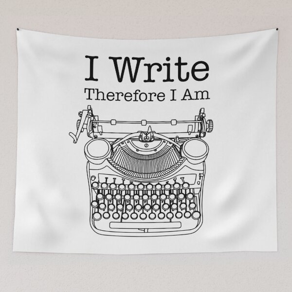 Item preview, I Write Therefore I Am Author Writer Typewriter designed and sold by GrandeDuc.