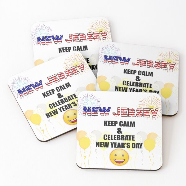 Item preview, New Jersey Keep Calm & Celebrate New Year Day | New Jersey Edition designed and sold by BestBash.