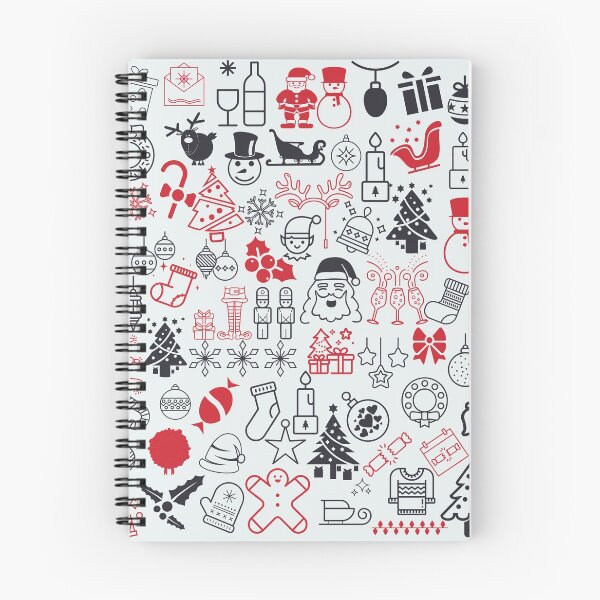 Item preview, Fun Christmas doodle White Red Black collection by Studio M & Co designed and sold by Studio M & Co..