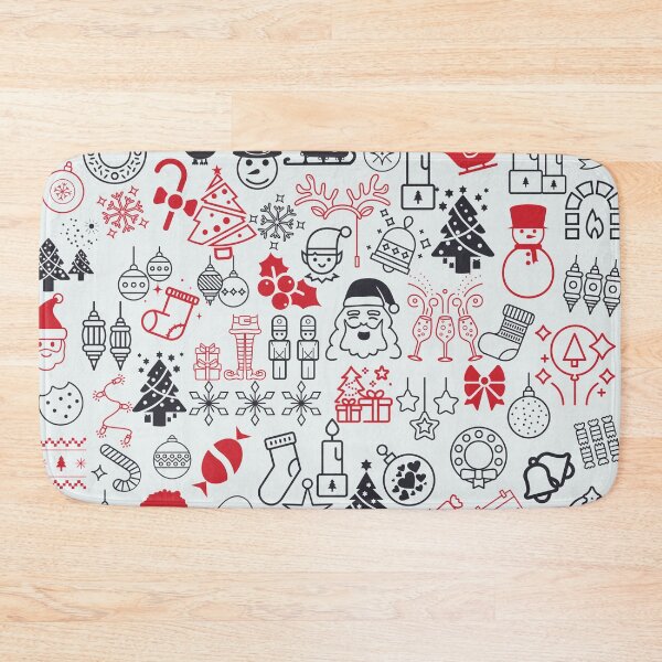 Item preview, Fun Christmas doodle White Red Black collection by Studio M & Co designed and sold by Studio M & Co..