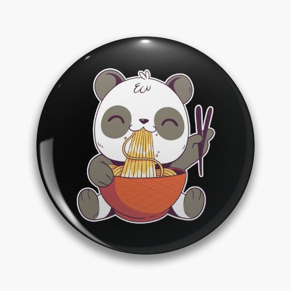 Item preview, Funny Cute Panda Eating Ramen designed and sold by DeeSignTShirts.