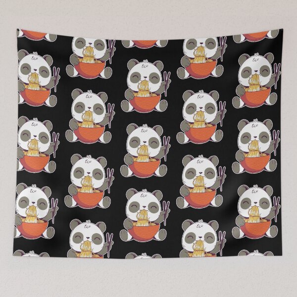 Item preview, Funny Cute Panda Eating Ramen designed and sold by DeeSignTShirts.