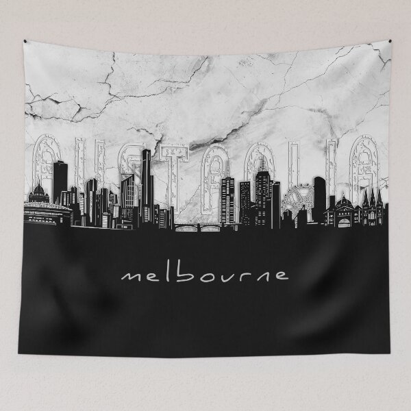 Item preview, melbourne skyline marble designed and sold by BekimART2.