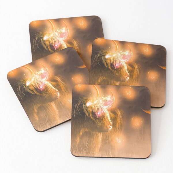 Item preview, SURREAL MYTHICAL YAK Print (Gold) designed and sold by Yaardleey-Media.