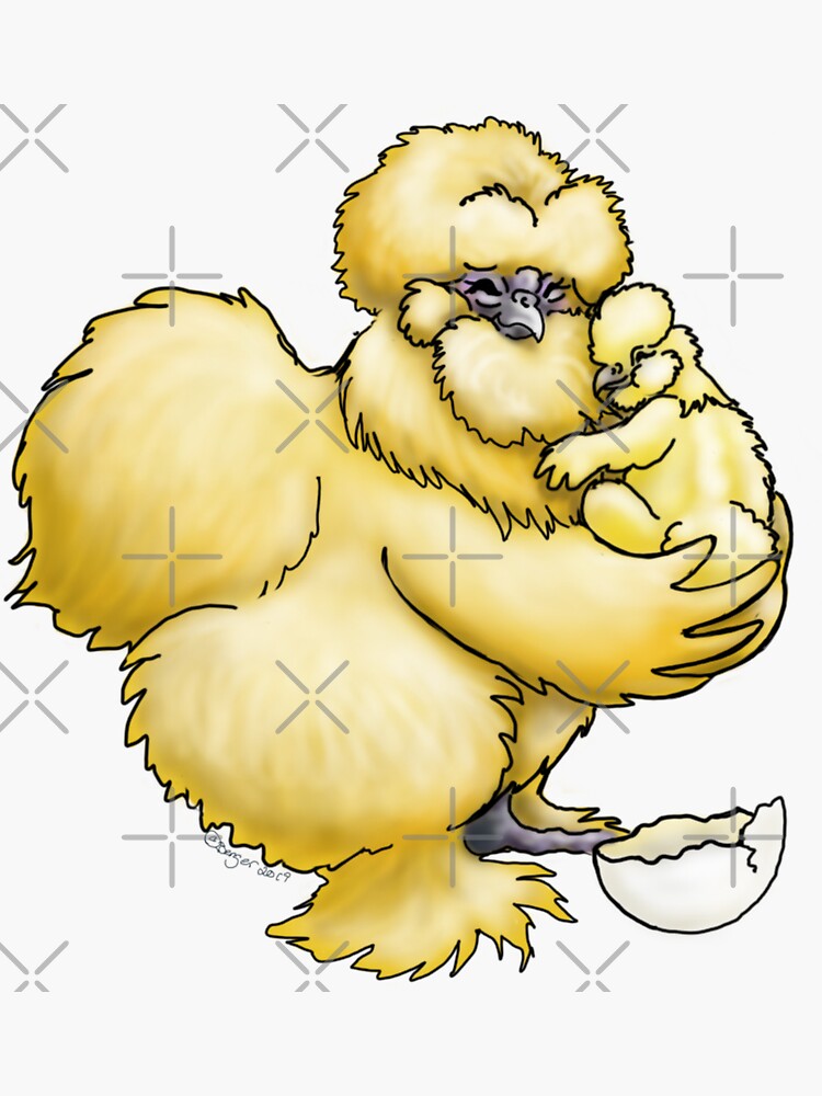 Silkie Chicken Mommy - Silkie Chicken - Silkie Chicken - Sticker