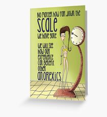 Anorexic Scale Greeting Card