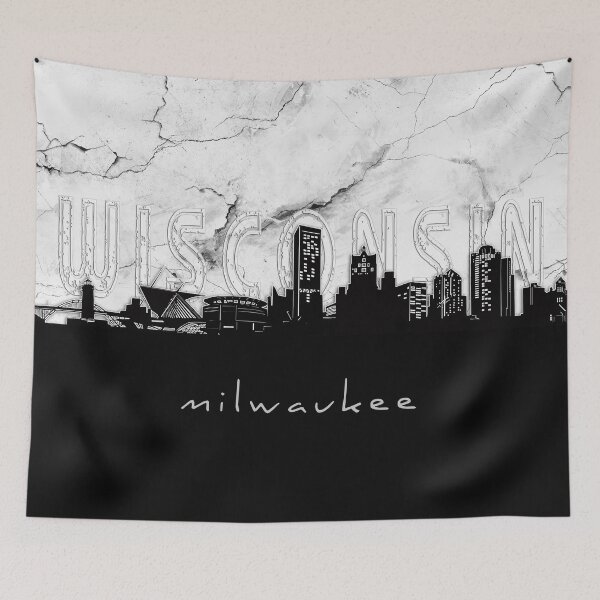 Item preview, milwaukee skyline marble designed and sold by BekimART2.