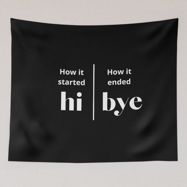 Item preview, How it started How it ended Hi Bye designed and sold by GraphicTeesSuck.