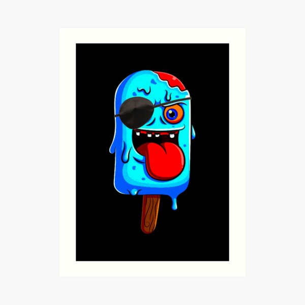 Zombie Ice Cream Bar Art Print