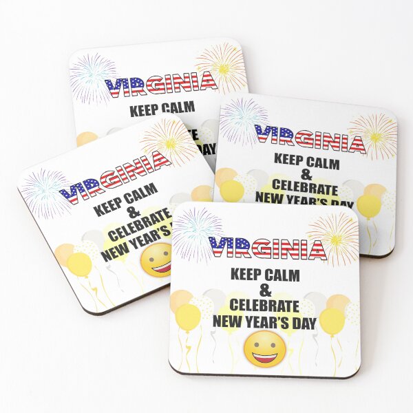 Item preview, Virginia Keep Calm & Celebrate New Year Day | Virginia Edition designed and sold by BestBash.
