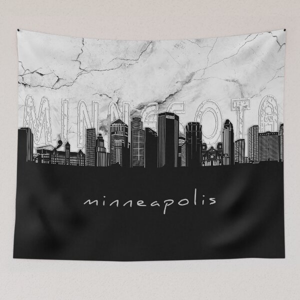 Item preview, minneapolis skyline marble designed and sold by BekimART2.