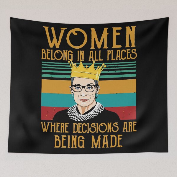 Item preview, Women belong in all places where decisions are being made - RBG Retro designed and sold by REApparelCo.