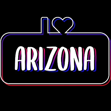 Artwork thumbnail, I Love Arizona Colorful Text by RADesigns21