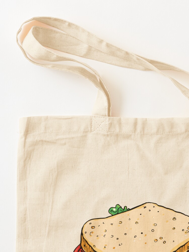 Sandwich Design 100% Cotton Canvas Lunch Bag With Strap - Great