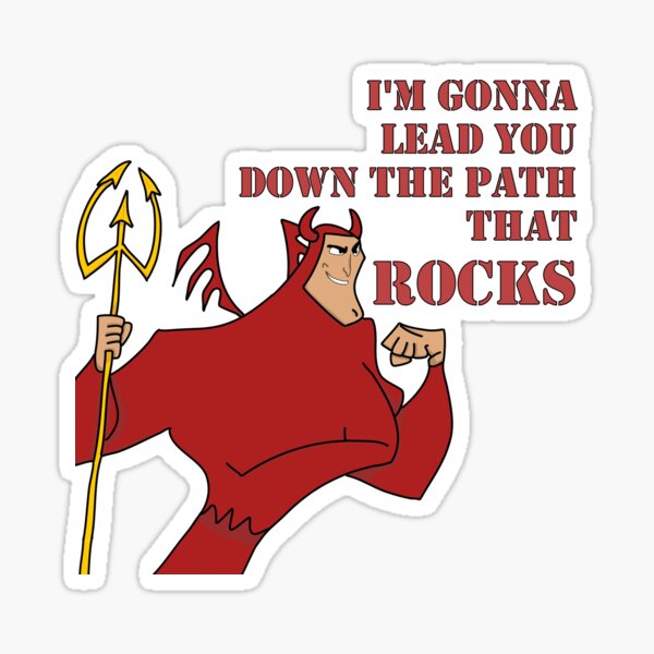 Kronk Devil - Emperors New Groove - Lead You Down The Path That Rocks Sticker