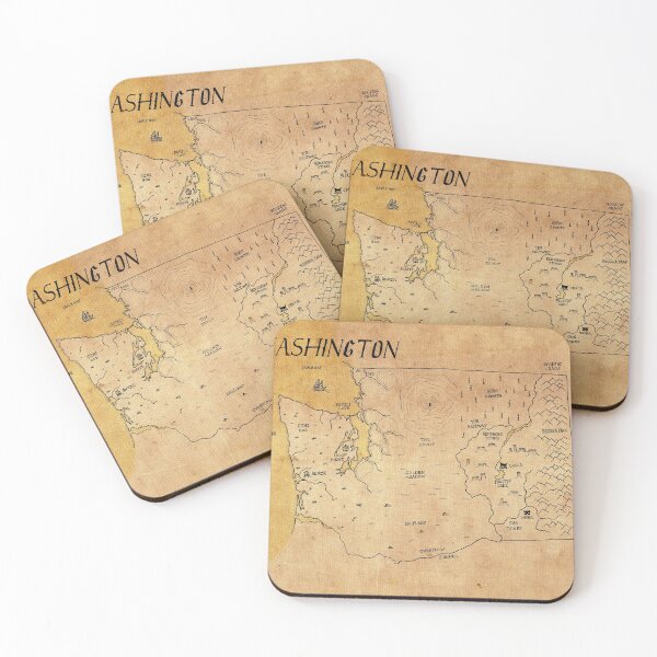 Item preview, Washington as a fantasy map designed and sold by aldayuan.