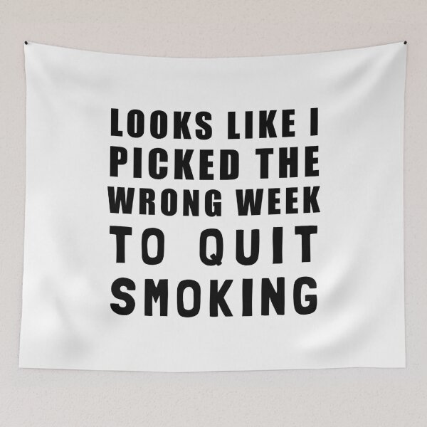 Item preview, Looks Like I Picked The Wrong Week To Quit SMOKING - Airplane Film Quote designed and sold by LittleBitDarker.