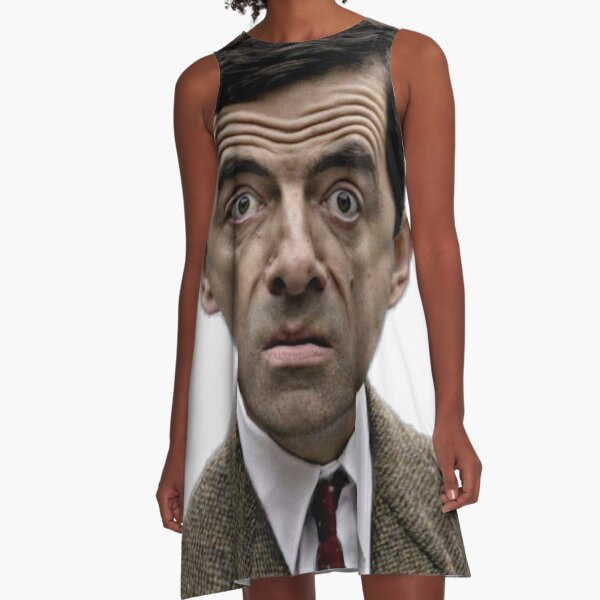 Mr. Bean Stare A-Line Dress