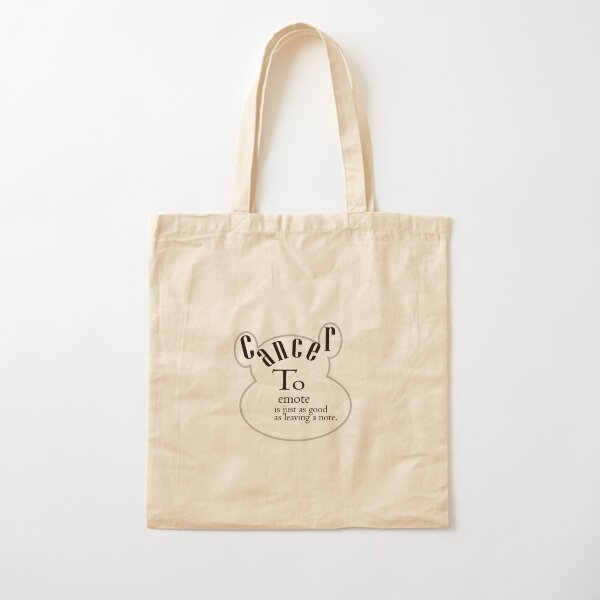 Cancer v3.3: To emote... Cotton Tote Bag