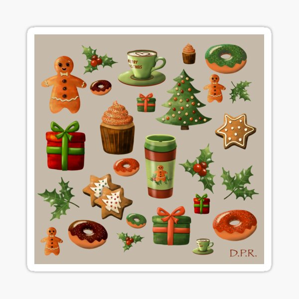 Christmas Pattern 1 Sticker