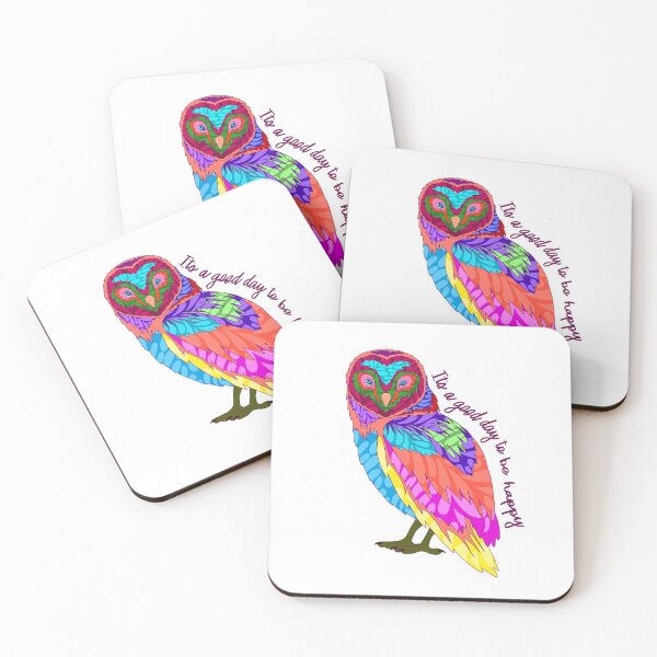 Item preview, Abstract Owl - It's a Good Day to be Happy - Vibrant Multi Color designed and sold by Emily Boynton.