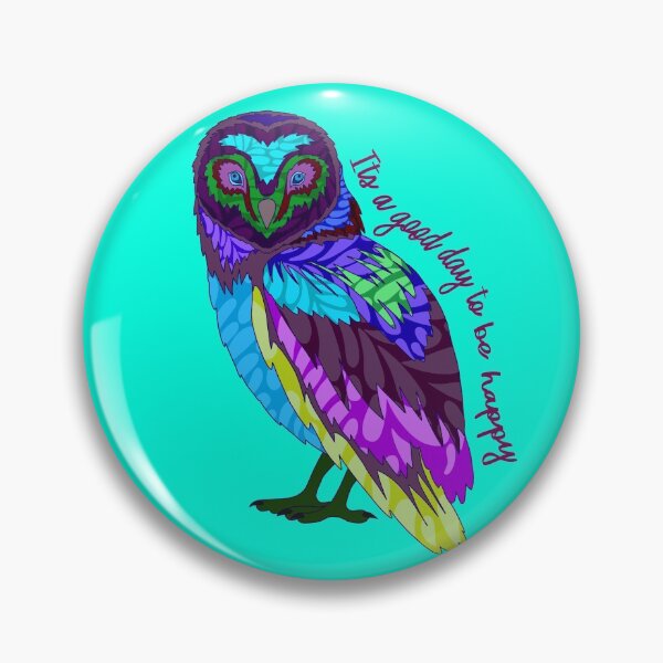 Item preview, Abstract Owl - It's a Good Day to be Happy - Purple/Green/Blue designed and sold by Emily Boynton.