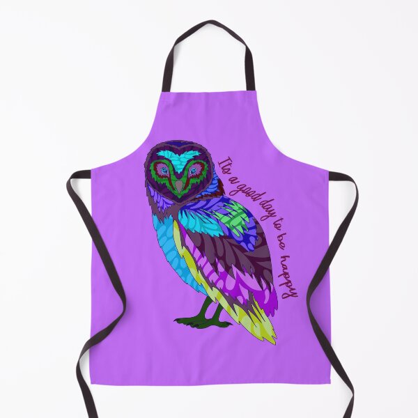 Item preview, Abstract Owl - It's a Good Day to be Happy - Purple/Green/Blue designed and sold by Emily Boynton.