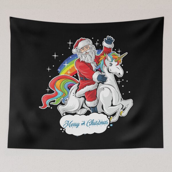 Item preview, Santa Riding Unicorn designed and sold by Creativenetic.
