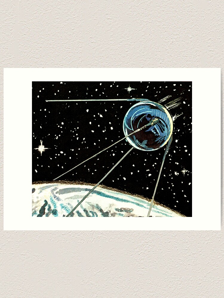 Sputnik Satellite - Vintage Retro Illustration
