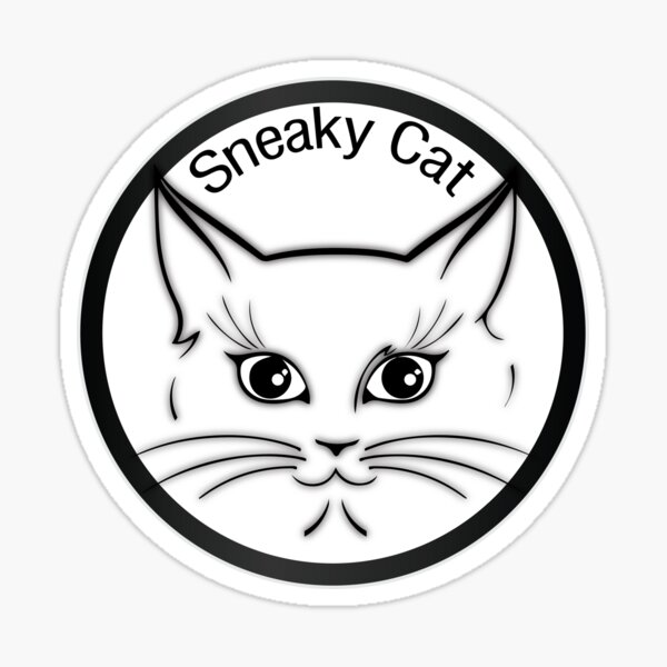 Sneaky Cat Sticker By Lifeizpawesome Redbubble