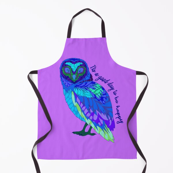 Item preview, Abstract Owl - It's a Good Day to be Happy - Blue/Teal designed and sold by Emily Boynton.