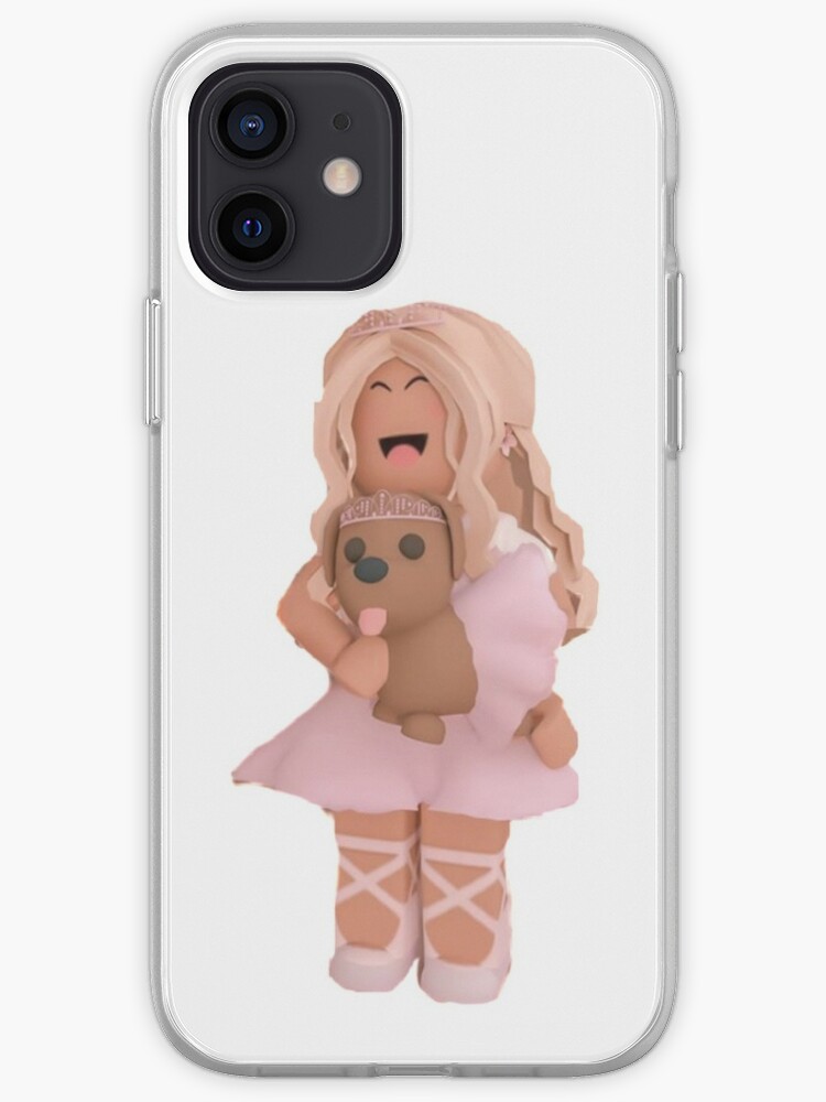 Roblox Girl With Her Puppy Iphone Case Cover By Katystore Redbubble - skin roblox girl pro