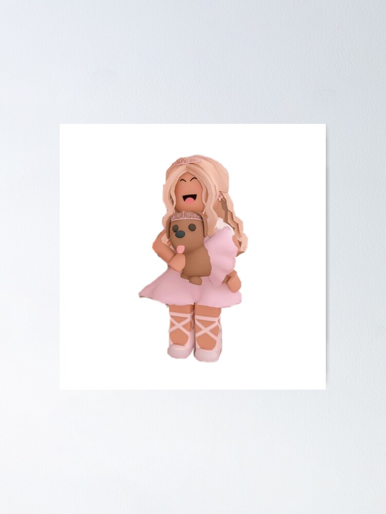 Roblox Girl With Her Puppy Poster By Katystore Redbubble - roblox cover girl