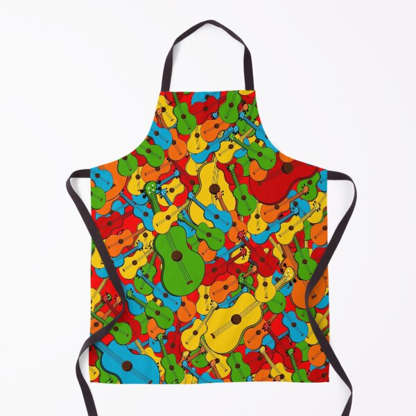 Item preview, Colorful cartoon ukulele pattern designed and sold by DeliriousSteve.