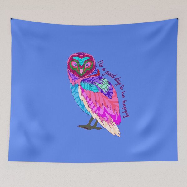 Item preview, Abstract Owl - It's a Good Day to be Happy - Light Berry designed and sold by Emily Boynton.